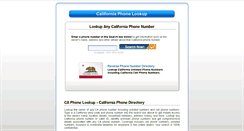 Desktop Screenshot of ca-phone-lookup.com